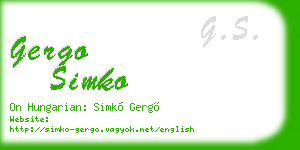 gergo simko business card
